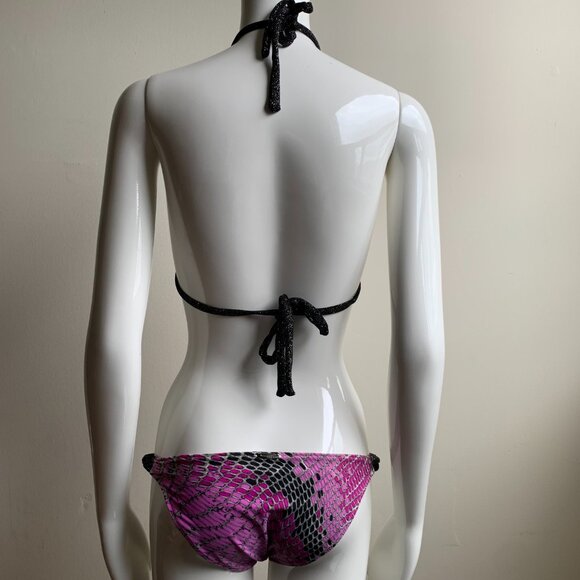 Sauvage purple black crystal snakeskin bikini - Picture 10 of 11